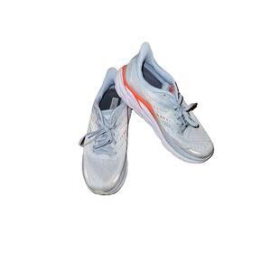 Hoka One One Clifton 8 Women Size 7 B Light Teal Orange White Subtle Colors Nice